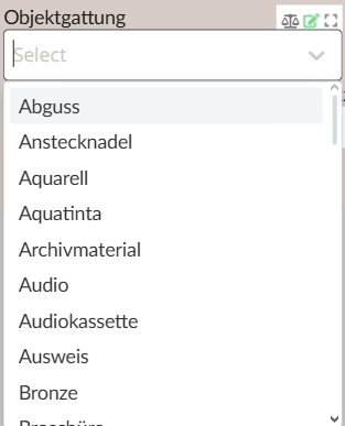 Textfeld mit Vorschlägen