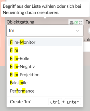 Textfeld mit Vorschlägen